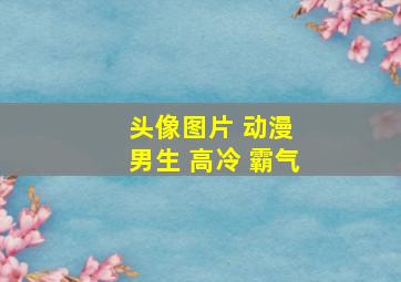 头像图片 动漫 男生 高冷 霸气